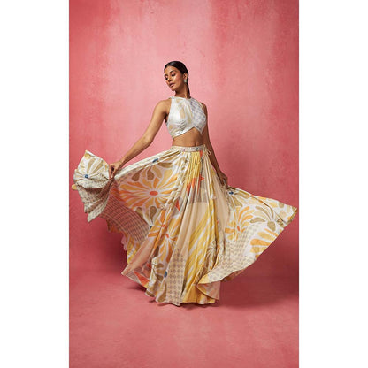 Vedika M Multi-Color Lehenga With Blouse (Set of 2)