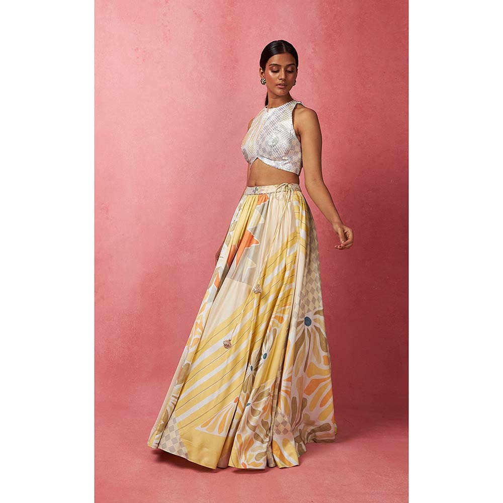 Vedika M Multi-Color Lehenga With Blouse (Set of 2)