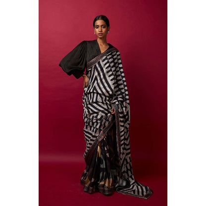 Vedika M Multi-Color Saree with Stitched Blouse