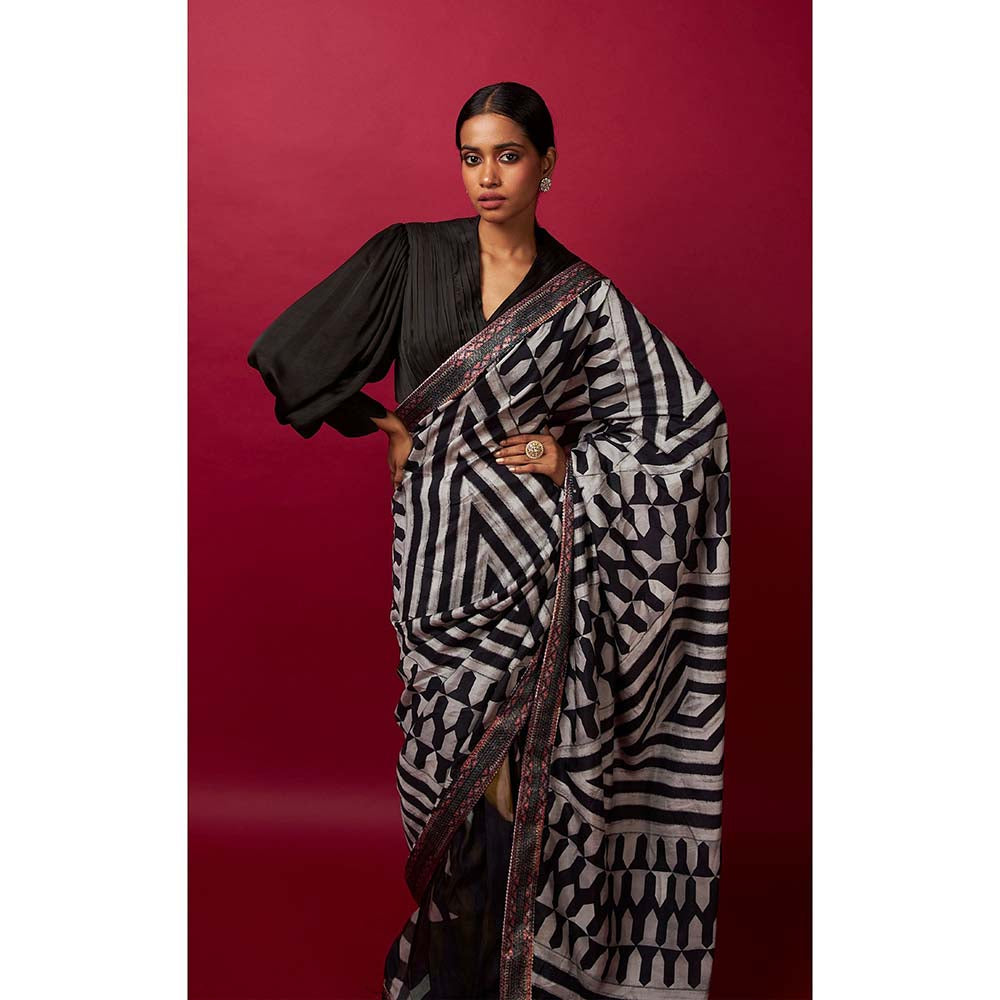 Vedika M Multi-Color Saree with Stitched Blouse