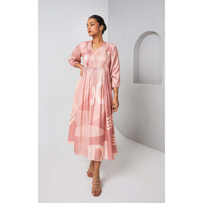 Vedika M Mauve Printed Long Dress