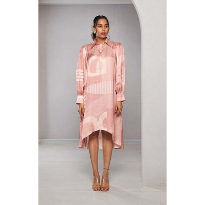 Vedika M Mauve Printed Dress