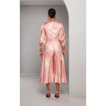 Vedika M Mauve Printed Jumpsuit.