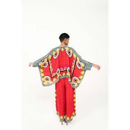 Verb Red Alina Kaftan with Palazzo (Set of 2)