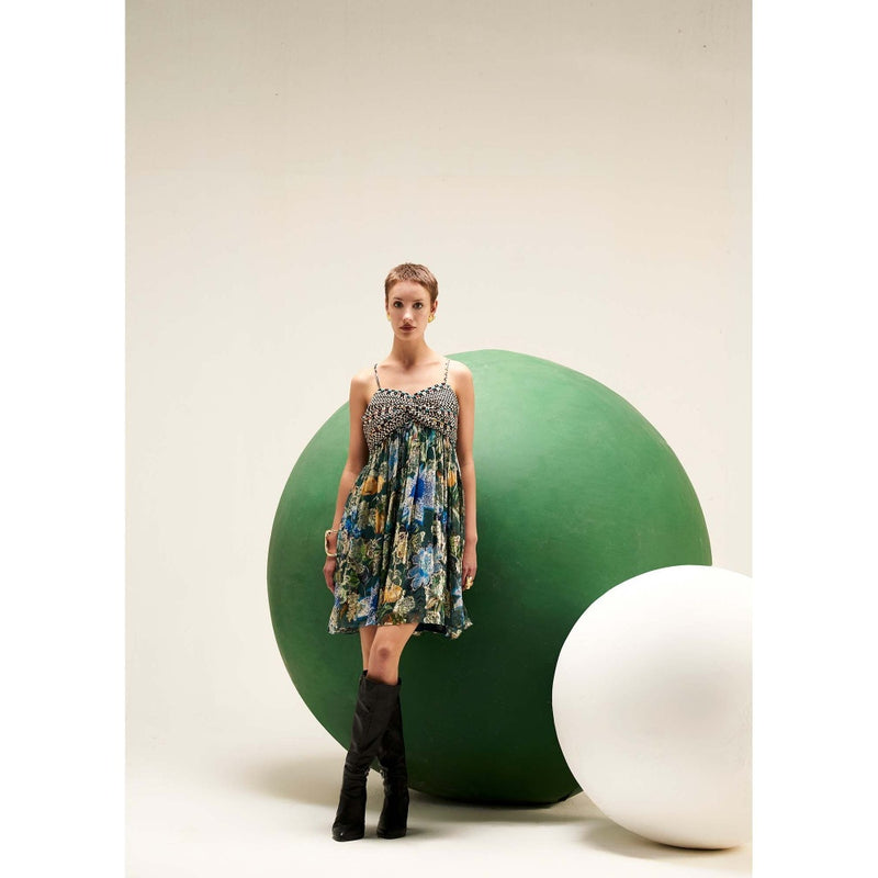 Verb Green Sparkle Mini Dress