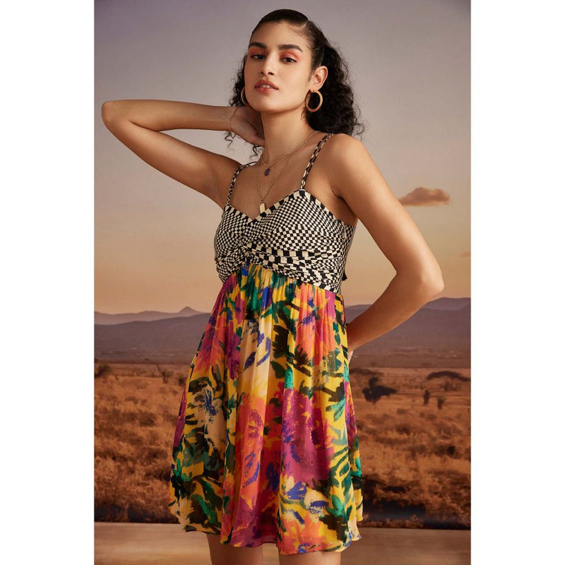 Verb Yellow Marca Mini Dress