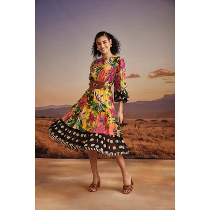 Verb Yellow Sia Midi Dress