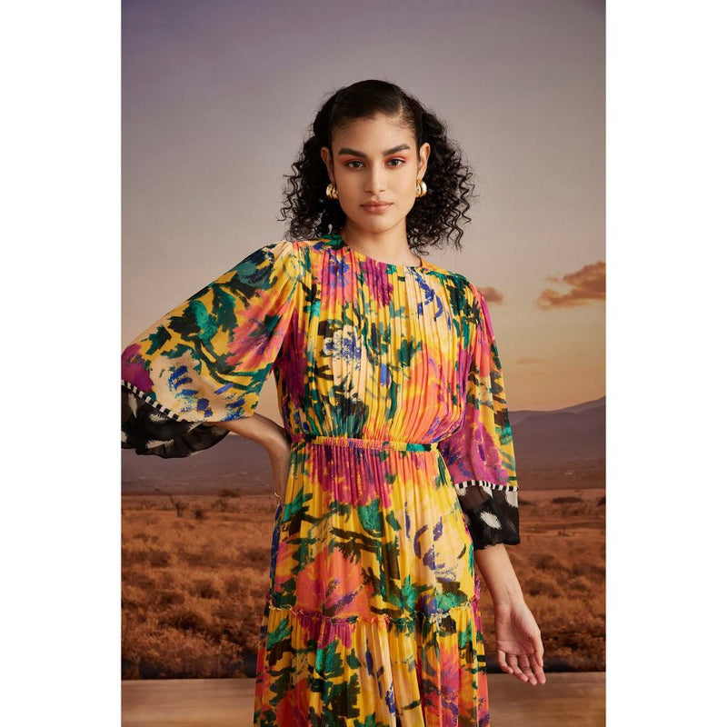 Verb Yellow Sia Midi Dress