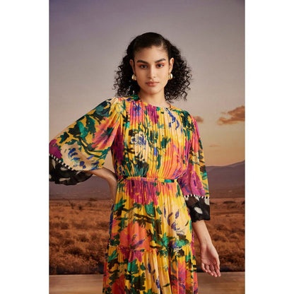 Verb Yellow Sia Midi Dress