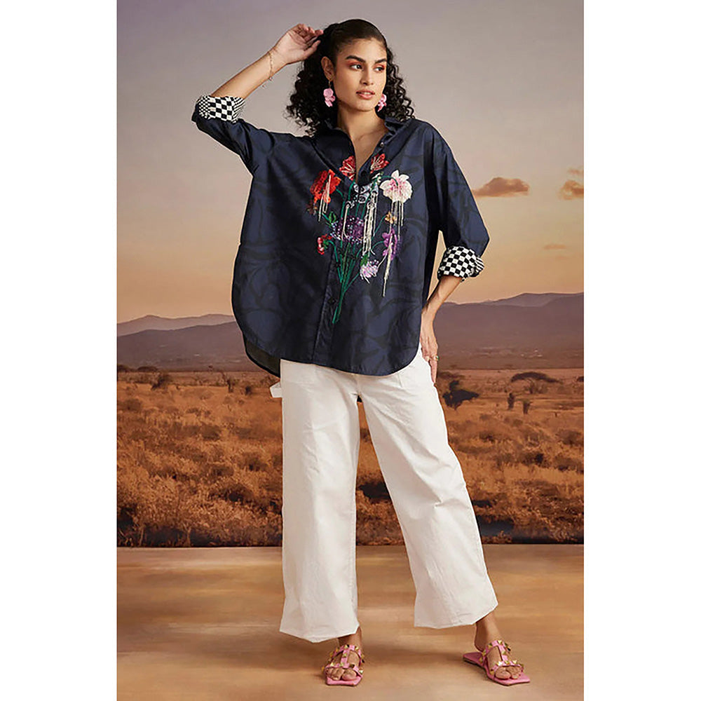 Verb Navy Blue Elsie Shirt