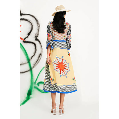 Verb Yellow Margot Kaftan Midi Dress