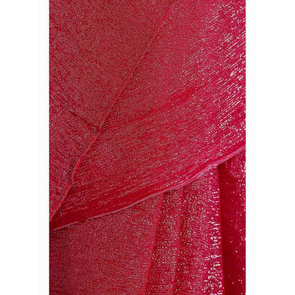 Via East Pink Georgette Kaumudi Saree