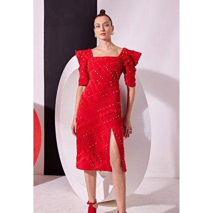 Vidhi Wadhwani Ola Red Dress