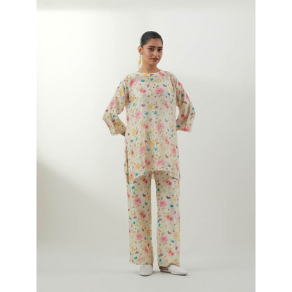 Vinusto White Printed Co-Ord Set