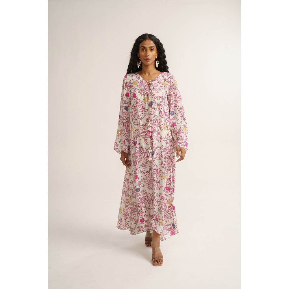 Vishala Shree White Daisy Maxi Dress