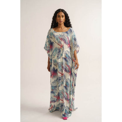Vishala Shree White Squill Kaftan Dress