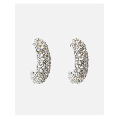 VIVINIA By Vidhi Mehra Silver Plated Womens Half Hoop Earrings