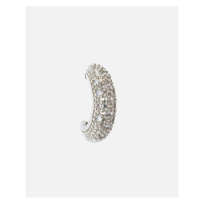 VIVINIA By Vidhi Mehra Silver Plated Womens Half Hoop Earrings