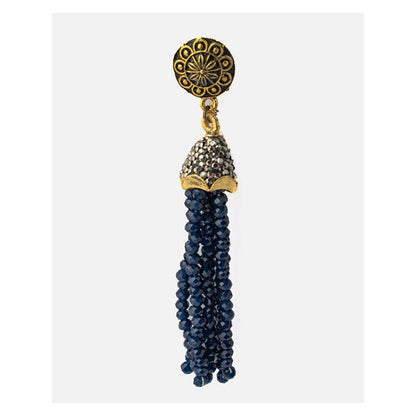 VIVINIA By Vidhi Mehra Florence Gold Plated Blue Womens Beaded Earrings