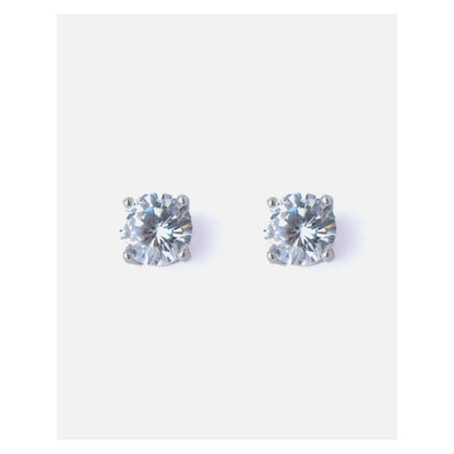 VIVINIA By Vidhi Mehra Silver Plated Womens Diamond Stud Earrings
