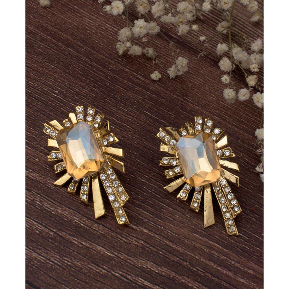 VIVINIA By Vidhi Mehra Florence Gold Plated Womens Stud Earrings