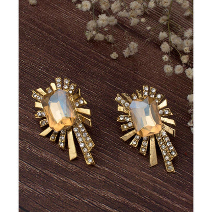 VIVINIA By Vidhi Mehra Florence Gold Plated Womens Stud Earrings