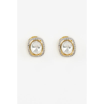 VIVINIA By Vidhi Mehra Florence Gold Plated Kundan Polki Womens Studs Earrings