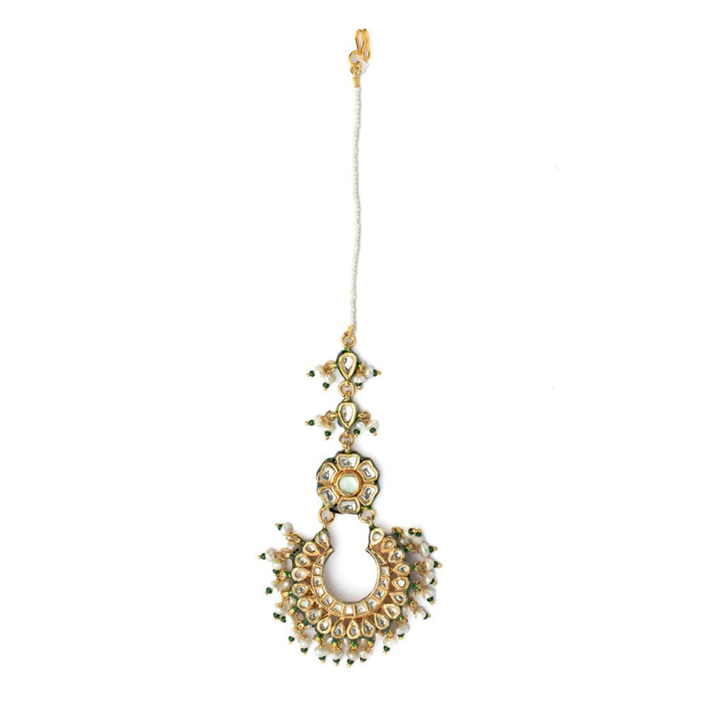 VIVINIA By Vidhi Mehra Gold Plated Womens Kundan Polki Maangtikka