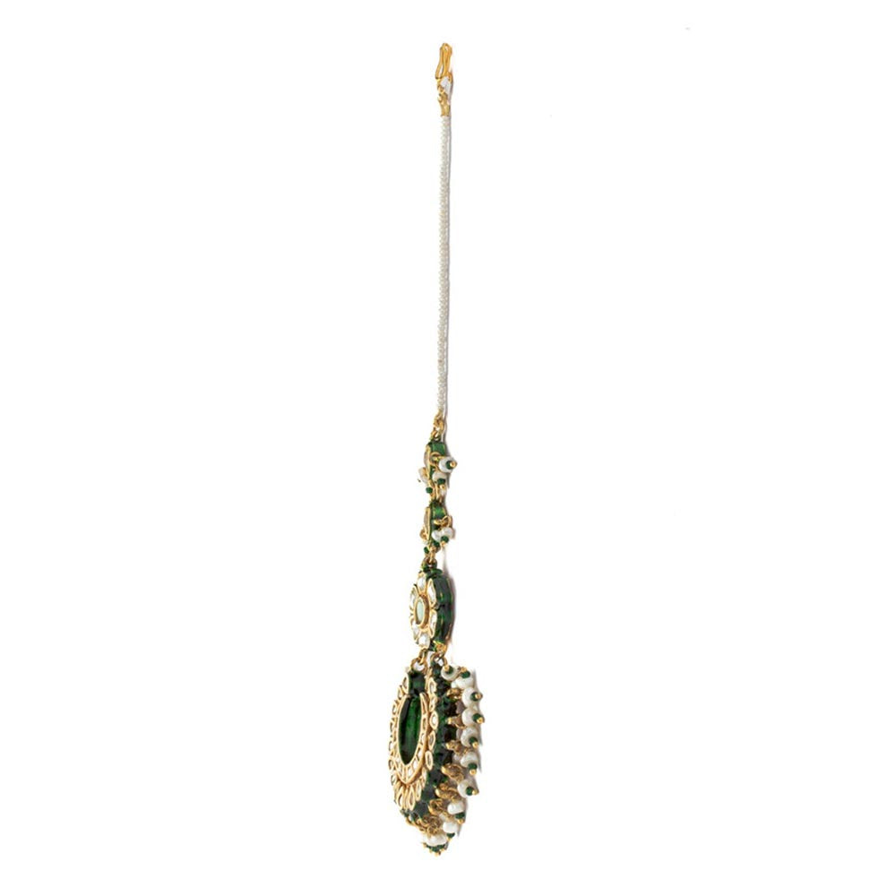 VIVINIA By Vidhi Mehra Gold Plated Womens Kundan Polki Maangtikka