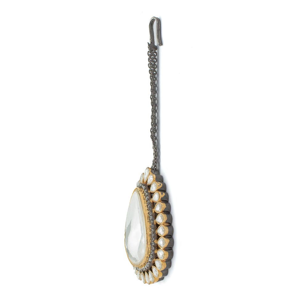 VIVINIA By Vidhi Mehra Gold Plated Womens Synthetic Stone Maangtikka