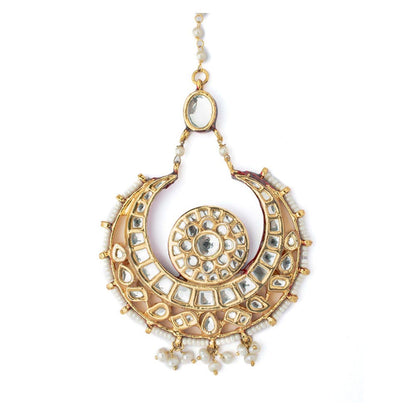 VIVINIA By Vidhi Mehra Gold Plated Womens Kundan Polki Maangtikka