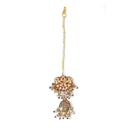 VIVINIA By Vidhi Mehra Gold Plated Womens Kundan Polki Maangtikka