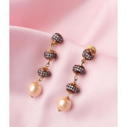 VIVINIA By Vidhi Mehra Florence Gold Plated Blue Womens Drop Earrings