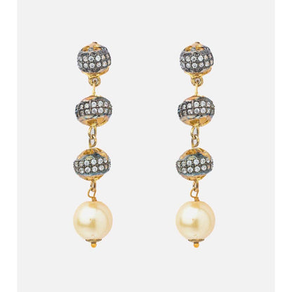 VIVINIA By Vidhi Mehra Florence Gold Plated Blue Womens Drop Earrings