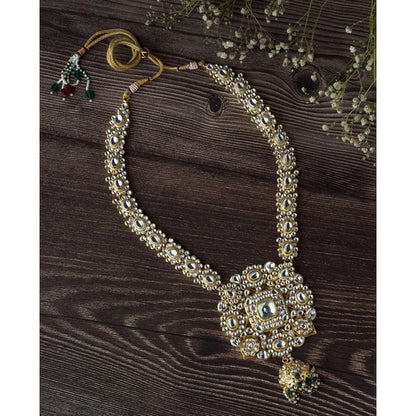 VIVINIA By Vidhi Mehra Gold Plated White Womens Kundan Long Necklace