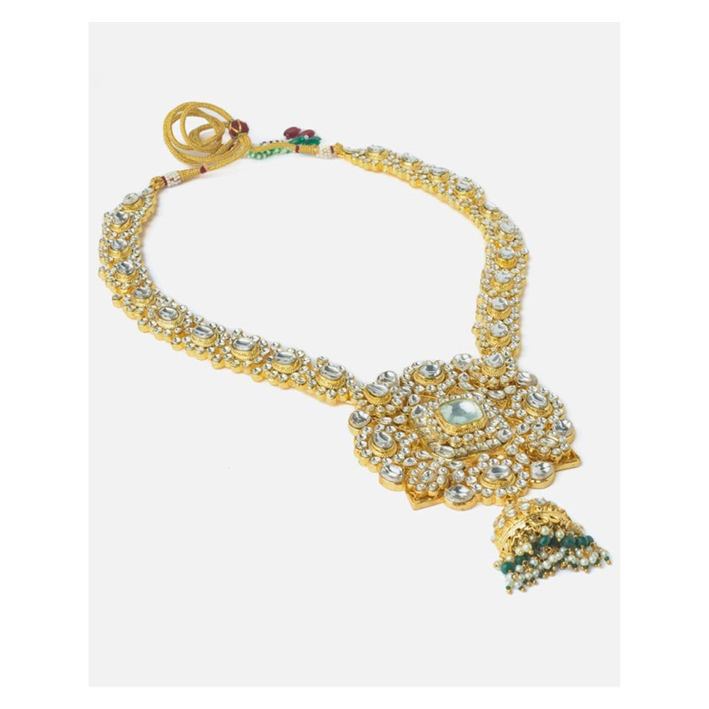 VIVINIA By Vidhi Mehra Gold Plated White Womens Kundan Long Necklace