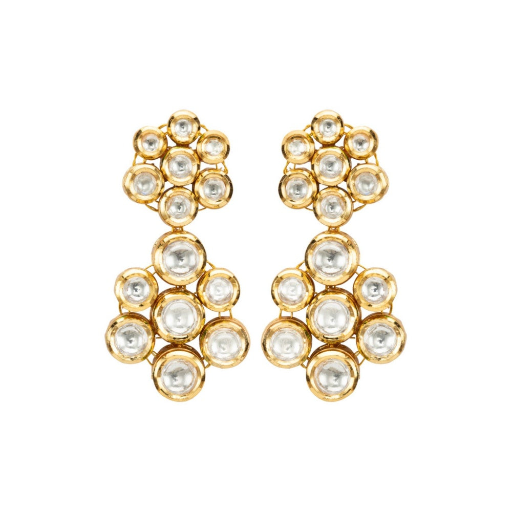 VIVINIA By Vidhi Mehra Aatman Gold Plated Womens Kundan Polki Necklace Set With Earrings