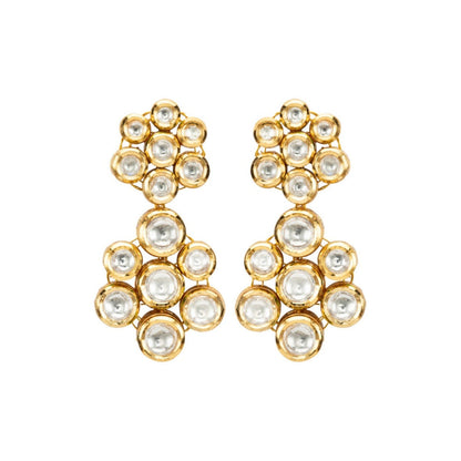 VIVINIA By Vidhi Mehra Aatman Gold Plated Womens Kundan Polki Necklace Set With Earrings