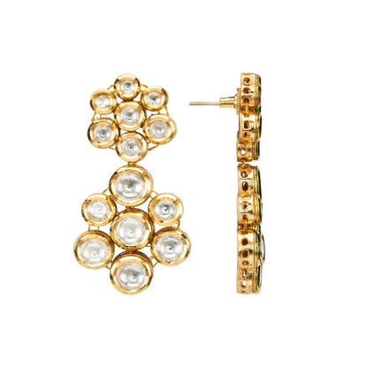 VIVINIA By Vidhi Mehra Aatman Gold Plated Womens Kundan Polki Necklace Set With Earrings