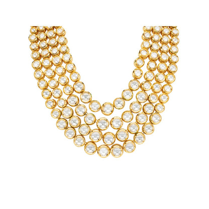 VIVINIA By Vidhi Mehra Aatman Gold Plated Womens Kundan Polki Necklace Set With Earrings