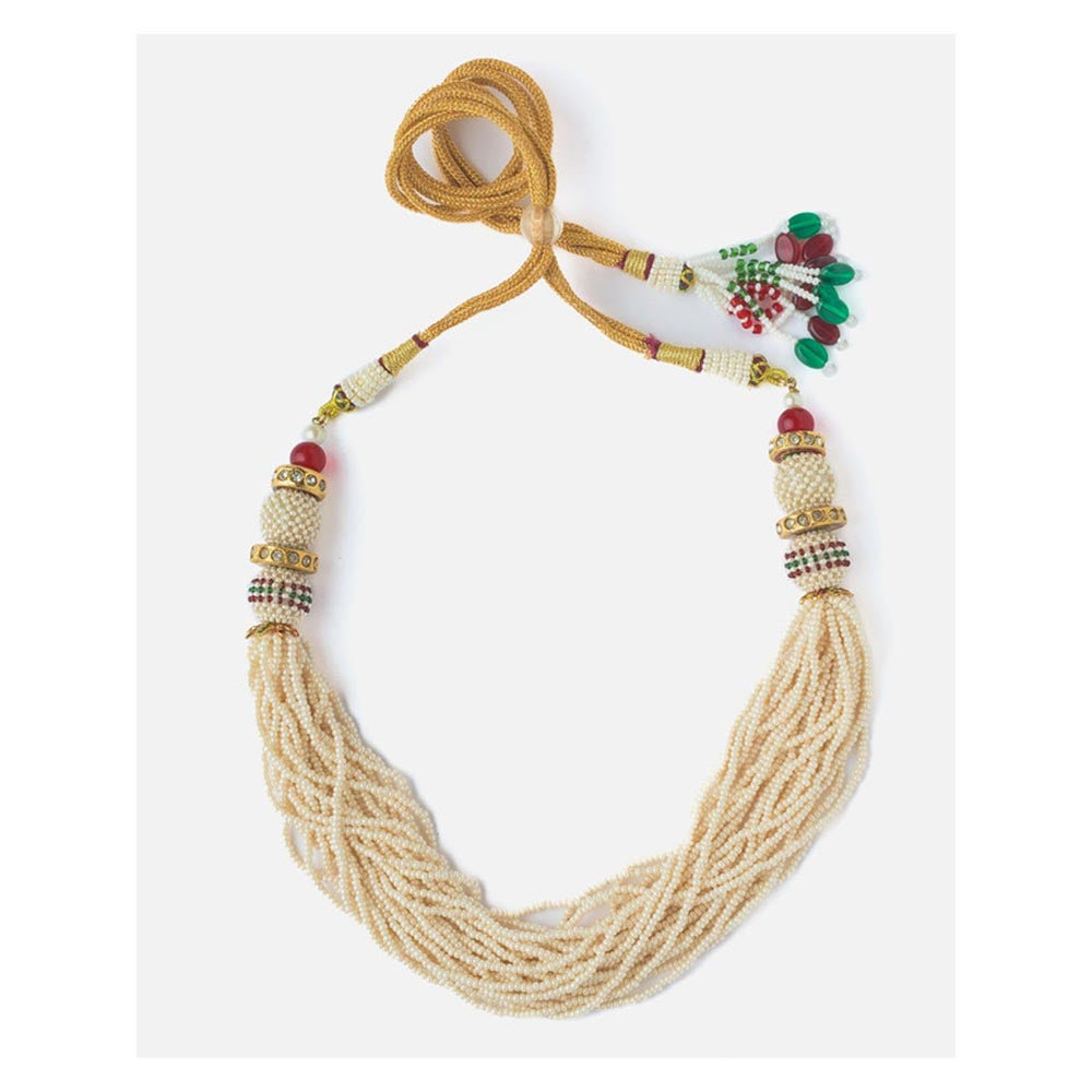 VIVINIA By Vidhi Mehra Gold Plated White Womens Pearl Short Necklace