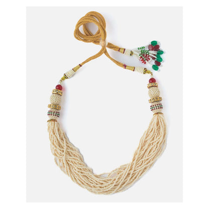 VIVINIA By Vidhi Mehra Gold Plated White Womens Pearl Short Necklace