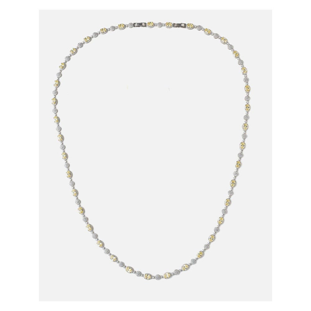 VIVINIA By Vidhi Mehra Silver Plated Yellow Womens Short Necklace