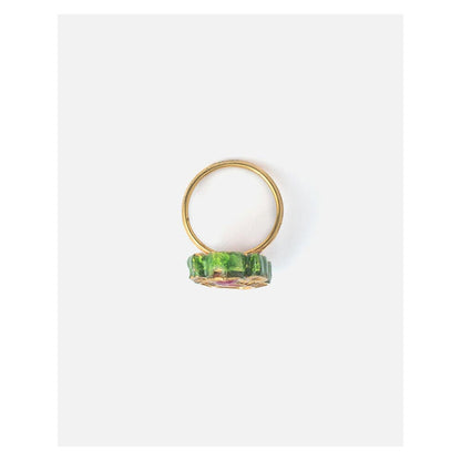 VIVINIA By Vidhi Mehra Saadgi Gold Plated Multicolored Womens Kundan Polki Ring