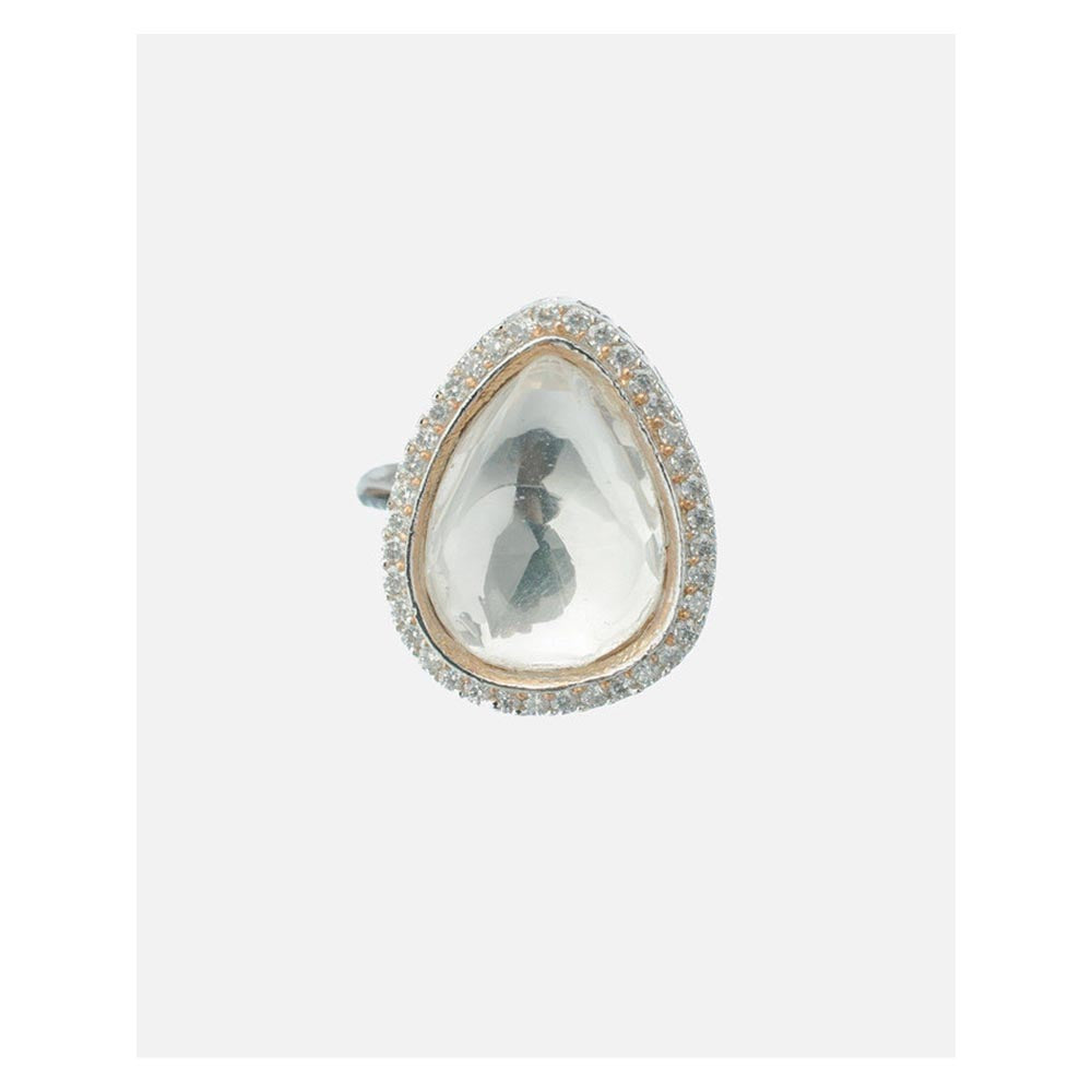 VIVINIA By Vidhi Mehra Zia 2.0 Gold Plated Womens Zircon Ring