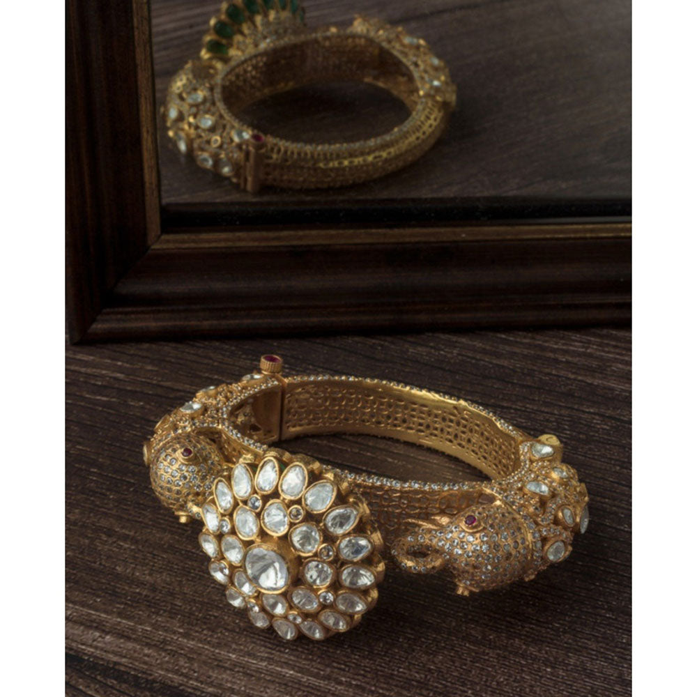 VIVINIA By Vidhi Mehra Gold Plated Kundan Polki Womens Kada