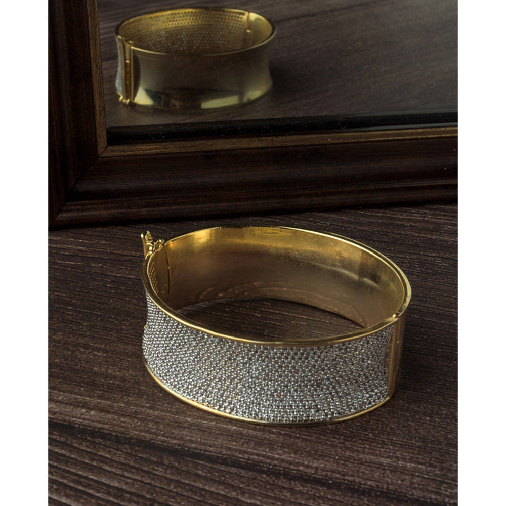 VIVINIA By Vidhi Mehra Gold Plated Zircon Womens Kada