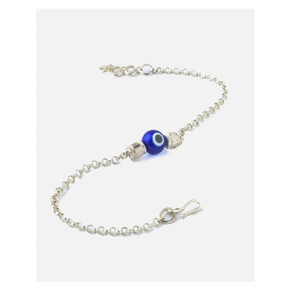 VIVINIA By Vidhi Mehra Silver Plated Blue Colored Beads Womens Bracelet