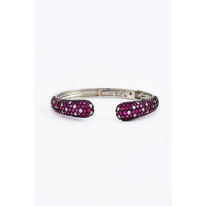 VIVINIA By Vidhi Mehra Zia Silver Plated Pink Womens Zircon Kadas