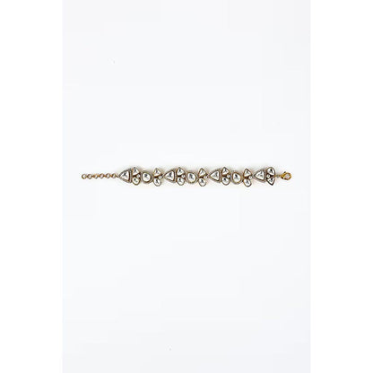 VIVINIA By Vidhi Mehra Burgundy Gold Plated Kundan Polki Womens Bracelet